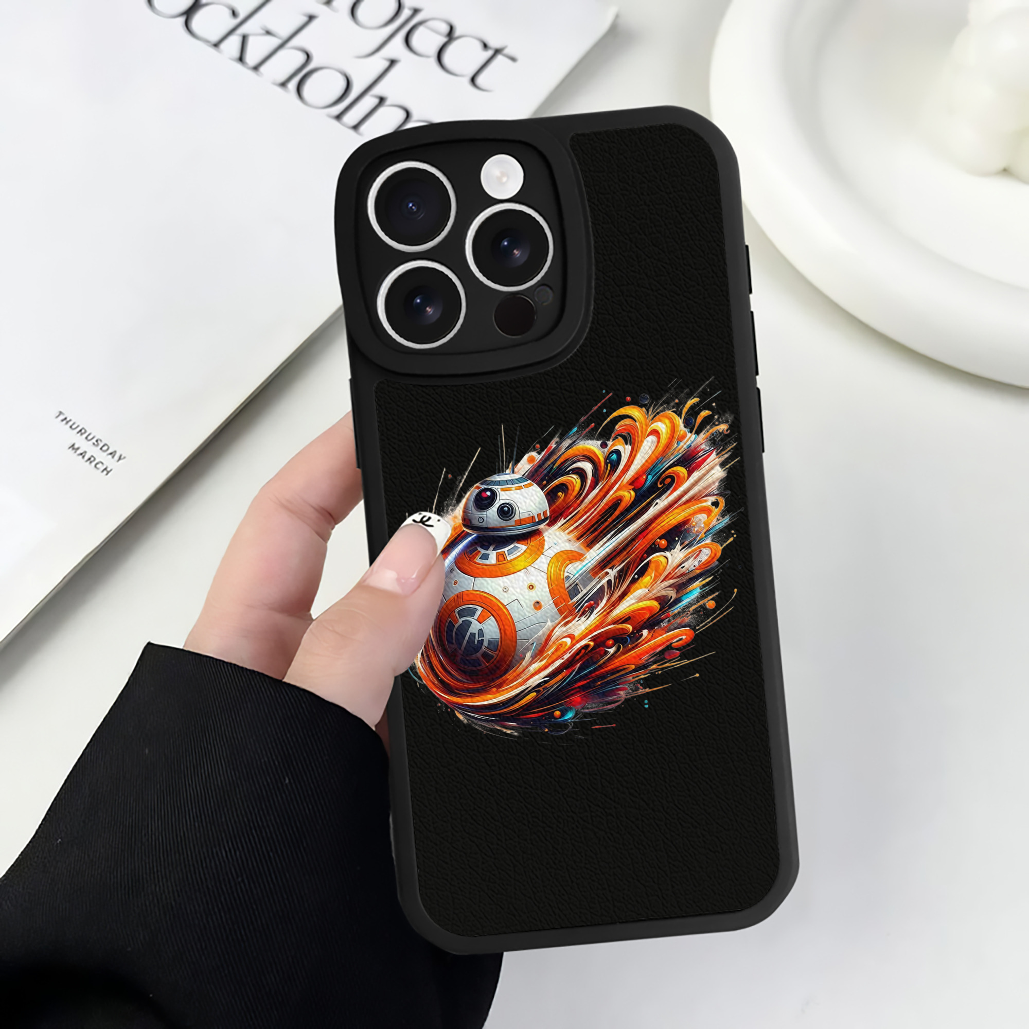 （画像用） スター・ウォーズ Star Wars 【iPhone 16シリーズ対応】シリコンスマホケース（レザー調） 材質：シリコン